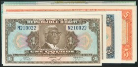 HAITI. Set of 18 banknotes, issued in several dates. Uncirculated.