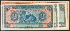 HAITI. Set of 8 banknotes, issued in several dates, in different qualities.