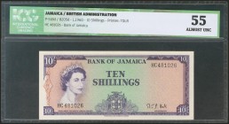 JAMAICA. 10 Shillings. 1960. (Pick: 51Bd). ICG55.