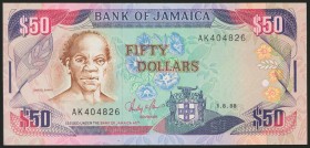 JAMAICA. 50 Dollars. 1 August 1988. (Pick: 73a). Uncirculated.