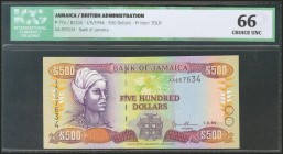 JAMAICA. 500 Dollars. 1 May 1994 (Pick: 77a). ICG66.