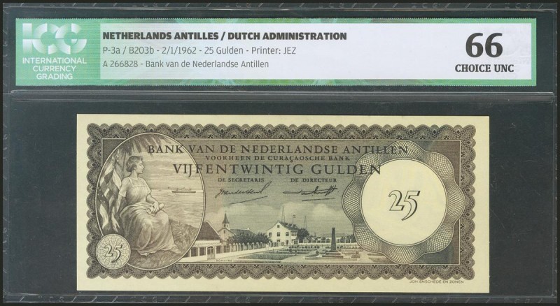 NETHERLANDS ANTILLES. 25 Gulden. 2 January 1962. (Pick: 3a). ICG66.