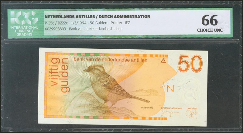 NETHERLANDS ANTILLES. 50 Gulden. 1 May 1994. (Pick: 25c). ICG66.