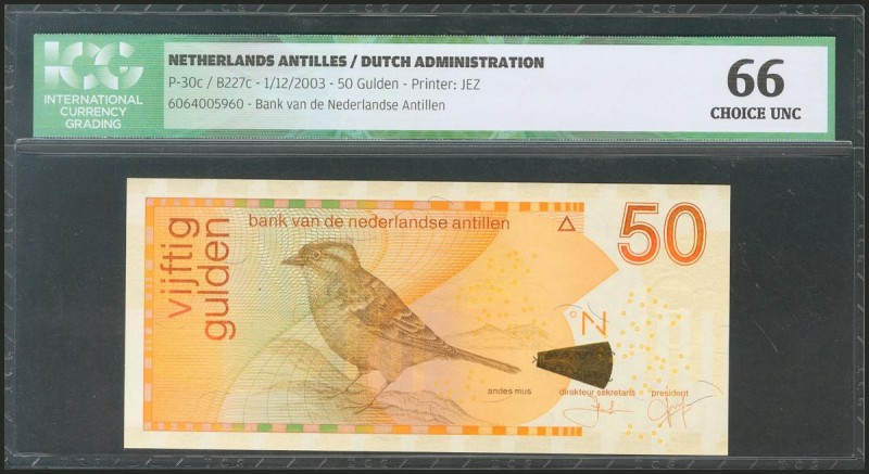 NETHERLANDS ANTILLES. 50 Gulden. 1 December 2003. (Pick: 30c). ICG66.