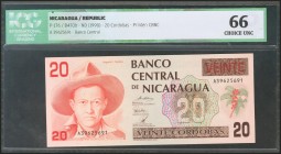 NICARAGUA. 20 Cordobas. 1990. (Pick: 176). ICG66.
