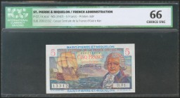 SAINT PIERRE AND MIQUELON. 5 Francs. 1947. (Pick: 22). ICG66.