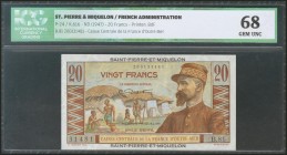 SAINT PIERRE AND MIQUELON. 20 Francs. 1947. (Pick: 24). ICG68.