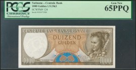 SURINAME. 1000 Gulden. 1 September 1963. (Pick: 124). PCGS65PPQ.