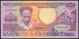 SURINAME. 100 Gulden. 9 January 1988. (Pick: 133b). Uncirculated.