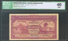 TRINIDAD AND TOBAGO. 5 Dollars. 2 January 1939. (Pick: 7b). ICG40.