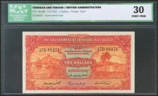 TRINIDAD AND TOBAGO. 2 Dollars. 1 January 1943. (Pick: 8). ICG30.