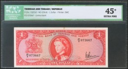 TRINIDAD AND TOBAGO. 1 Dollar. 1964. (Pick: 26c). ICG45* (stain at top).