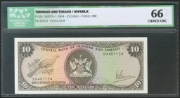 TRINIDAD AND TOBAGO. 10 Dollars. 1964. (Pick: 32a). ICG66.