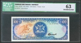 TRINIDAD AND TOBAGO. 100 Dollars. 1985. (Pick: 40c). ICG63.