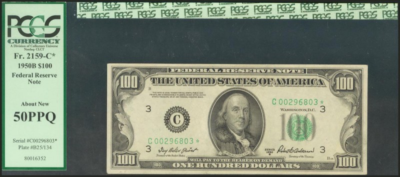 USA. 100 Dollars. Federal Reserve Note. Philadelphia. Serial number C-* star, re...