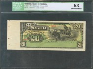 VENEZUELA. 20 Bolívares. 19xx. (Pick: s281r). ICG63.