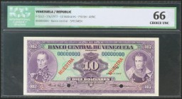 VENEZUELA. 10 Bolívares. 7 June 1977. 00000000. (Pick: 51s3). ICG66.
