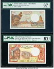 French Afars & Issas Tresor Public 500 Francs ND (1975) Pick 33 PMG Superb Gem Unc 67 EPQ. Djibouti Banque Nationale de Djibouti 1000 Francs ND (1979)...