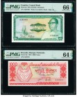Gambia Central Bank of the Gambia 10 Dalasis ND (1972-86) Pick 6a PMG Gem Uncirculated 66 EPQ; Rwanda Banque Nationale du Rwanda 1000 Francs 1.1.1976 ...