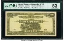 Malaya Japanese Government 1000 Dollars ND (1945) Pick M10a KNB10b PMG About Uncirculated 53. 

HID09801242017

© 2020 Heritage Auctions | All Rights ...