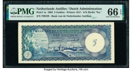 Netherlands Antilles Bank van de Nederlandse Antillen 5 Gulden 2.1.1962 Pick 1a PMG Gem Uncirculated 66 EPQ. 

HID09801242017

© 2020 Heritage Auction...