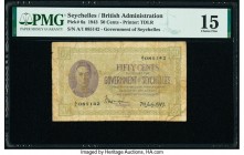 Seychelles Government of Seychelles 50 Cents 7.7.1943 Pick 6a PMG Choice Fine 15. 

HID09801242017

© 2020 Heritage Auctions | All Rights Reserved