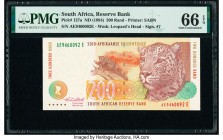 South Africa Republic of South Africa 200 Rand ND (1994) Pick 127a PMG Gem Uncirculated 66 EPQ. 

HID09801242017

© 2020 Heritage Auctions | All Right...