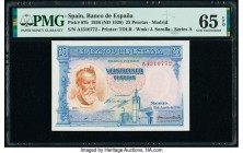 Spain Banco de Espana 25 Pesetas 1936 (ND 1938) Pick 87b PMG Gem Uncirculated 65 EPQ. 

HID09801242017

© 2020 Heritage Auctions | All Rights Reserved...