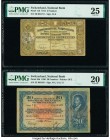 Switzerland National Bank 5; 20 Franken 1.8.1914; 16.9.1930 Pick 11b; 39b Two Examples PMG Very Fine 25; Very Fine 20. 

HID09801242017

© 2020 Herita...