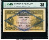 Syria Banque de Syrie et du Liban 5 Livres 1.9.1939 Pick 41e PMG Very Fine 25. Annotation.

HID09801242017

© 2020 Heritage Auctions | All Rights Rese...