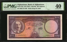 AFGHANISTAN. Bank of Afghanistan. 100 Afghanis, ND (1957). P-34d. PMG Extremely Fine 40.
PMG comments "Tear."
Estimate: $30.00- $60.00