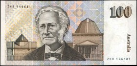 AUSTRALIA. Reserve Bank of Australia. 100 Dollars, ND (1990). P-48c. Uncirculated.
Estimate: $50.00- $100.00