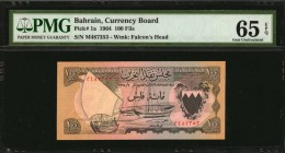 BAHRAIN. Currency Board. 100 Fils, 1964. P-1a. PMG Gem Uncirculated 65 EPQ.
Estimate: $50.00- $100.00
