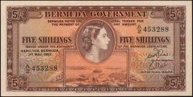 BERMUDA. Bermuda Government. 5 Shillings, 1957. P-18b. Uncirculated.
Estimate: $50.00- $100.00