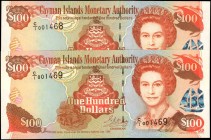 CAYMAN ISLANDS. Lot of (2). Cayman Islands Monetary Authority. 100 Dollars, 1998. P-25. Consecutive. Uncirculated.
Estimate: $150.00- $250.00
