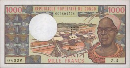 CONGO DEMOCRATIC REPUBLIC. Banque Des Etats De L'Afrique Centrale. 1000 Francs, 1978. P-3c. Uncirculated.
Estimate: $50.00- $75.00