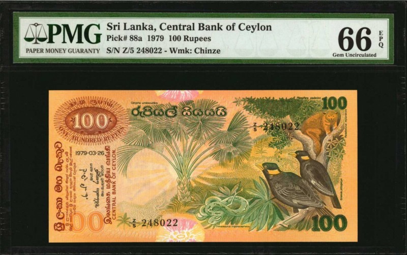 SRI LANKA. Central Bank of Ceylon. 100 Rupees, 1979. P-88a. PMG Gem Uncirculated...