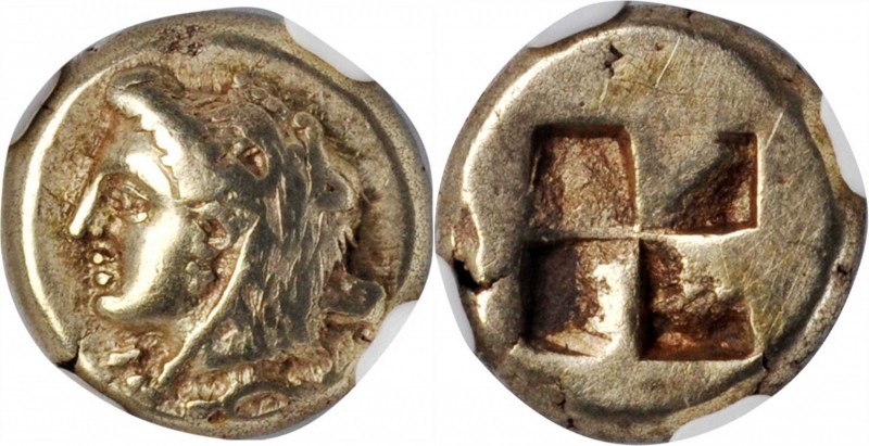 IONIA. Phokaia. EL Hekte (2.52 gms), ca. 387-326 B.C. NGC EF, Strike: 5/5 Surfac...