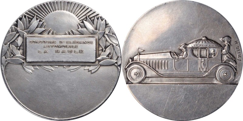 FRANCE. Auto Show Silver Award Medal, ND (ca. 1930). CHOICE ALMOST UNCIRCULATED ...