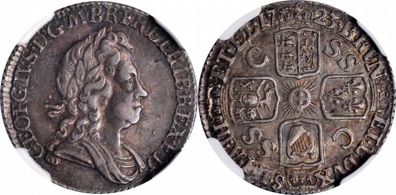 GREAT BRITAIN. 6 Pence, 1723. London Mint. George I. NGC EF-45.
S-3652; KM-553....