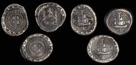 MEXICO. Trio of Plate Fleet Group Fantasy Cobs (3 Pieces), 1715. Grade Range: ABOUT UNCIRCULATED to UNCIRCULATED.
KMX-unlisted. Weights: 28.57, 28.78...