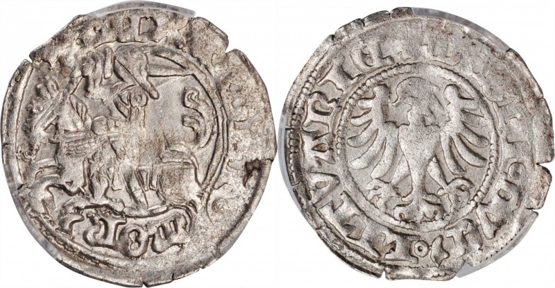 POLAND. Lithuania. 1/2 Groschen, ND (1501-06). Vilnius Mint. Alexander Jagiellon...