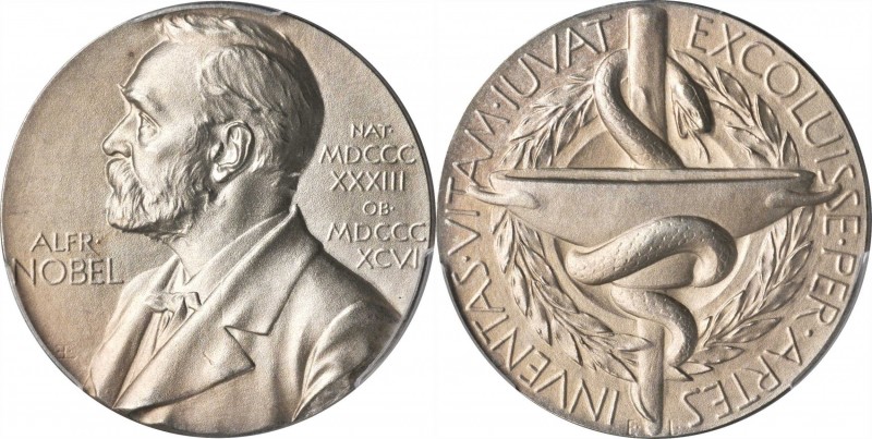 SWEDEN. Nobel Nominating Committee for Medicine Silver Medal, "R10" (1991). Roya...