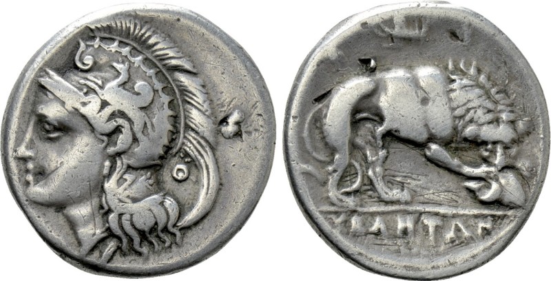 LUCANIA. Velia. Nomos (Circa 305/4-293/290 BC). 

Obv: Helmeted head of Athena...