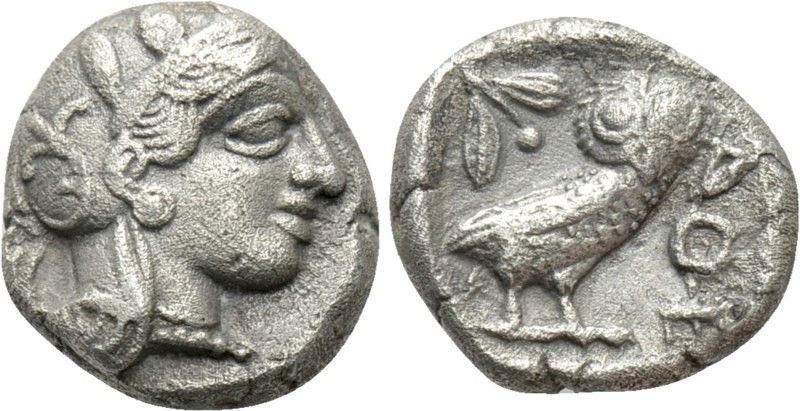 ATTICA. Athens. Drachm (Circa 454-404 BC). 

Obv: Helmeted head of Athena righ...