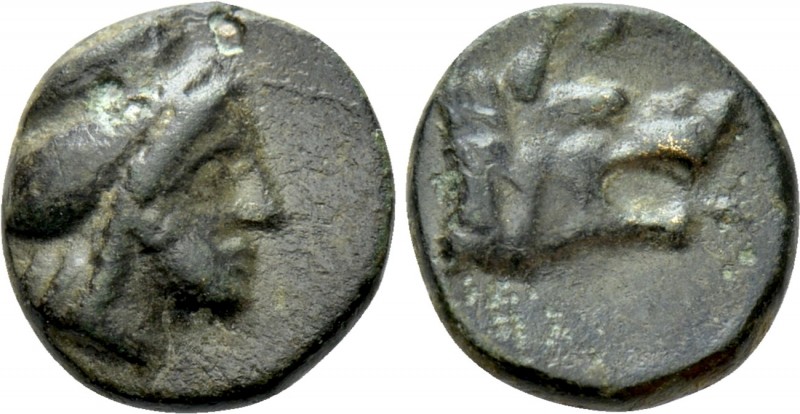 ARGOLIS. Argos. Ae (Circa 400-375 BC). 

Obv: Head of Hera right, wearing step...