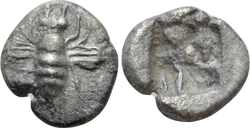IONIA. Ephesos. Hemidrachm (Circa 550-500 BC). 

Obv: Bee.
Rev: Quadripartite...