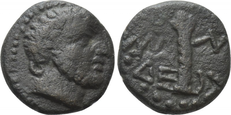 PISIDIA. Amblada. Ae (1st century BC). 

Obv: Head of Herakles right.
Rev: AM...