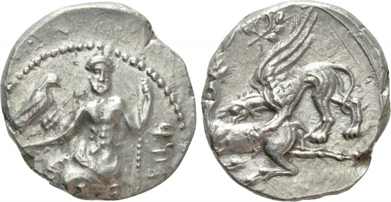 KINGS OF CAPPADOCIA. Ariarathes I (Circa 333-322 BC). Drachm. Gaziura. 

Obv: ...