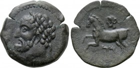 KINGS OF NUMIDIA. Massinissa or Micipsa (200-150 BC). Ae. Cirta